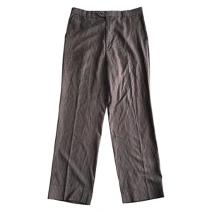 Prada Striped Trousers Regular Straight Milano Italy Brown Pants Mens W34 L31 - Picture 1 of 10