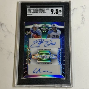 2024 Leaf Breakers Eddie George Chris Johnson Dual Auto /3 SGC 9.5 Titans - Picture 1 of 2