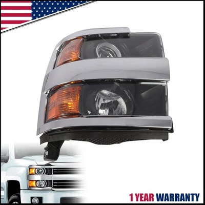 Faro halógeno para Chevy Silverado 2500HD 3500HD 2015-2019 pasajero derecho Rh Foto 1 de 4