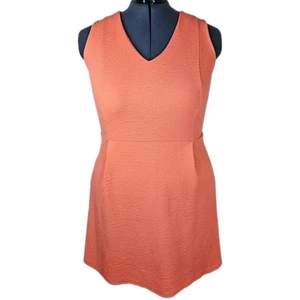 Worthington Textured Coral Dress Women's XL Fit and Flare Polished Casual Brunch - Picture 1 of 8