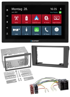 Blaupunkt MP3 Bluetooth DAB 2DIN USB Autoradio für Iveco Daily 06-14 schwarz - Bild 1 von 4