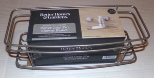 Satin Nickel Shower Basket, Better Homes & Gardens Rust-Resistant Power Grip Pro - Picture 1 of 3