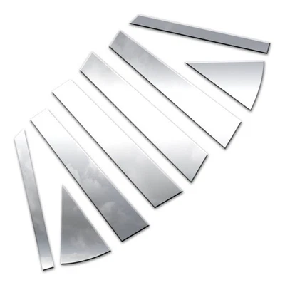 Capas de poste de pilar de aço inoxidável 8 peças serve para Kia Soul 2020-2022 por Brighter Design - Imagem 1 de 4