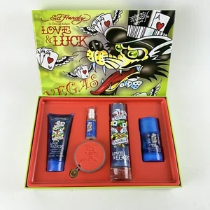 LOVE & LUCK Ed Hardy Vegas Christian Audigier 5 Pc Men’s Set Eau De Toilette - Picture 1 of 10