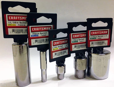 Craftsman 6,8,12 Point 1/4,1/2 or 3/8-In. Drive Steel Chrome Sockets USA - Image 1 of 4