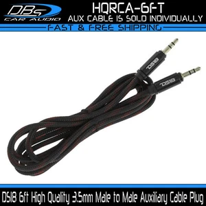 Cable de audio DS18 6 FT 3,5 mm cable de radio auxiliar conector enchufe - Imagen 1 de 2