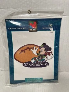 Mickey Unlimited Cross Stitch 36025 Touchdown Football NEW - Picture 1 of 2
