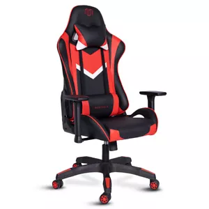 Ergonomic Leather Racing Gaming Chair Swivel Office Gamer Desk Chair Adjustable - Picture 1 of 9