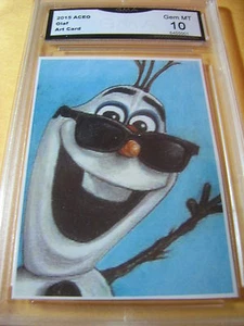 Impresión artística OLAF FROZEN ARTIST AUTO 2014 ACEO GRADUADA 10 L@@K - Imagen 1 de 1