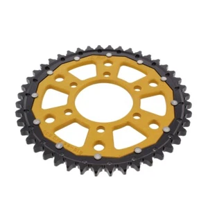 DUAL CROWN 44 TEETH STEP 530 GOLD ZF for Suzuki GT 750 2T 1975-1976 - Picture 1 of 2