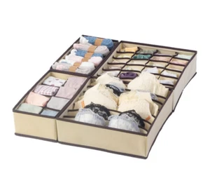 4 Pcs Foldable Closet Dresser Drawer Clothes Underwear Bra Organizer Storage Box - Picture 1 of 9
