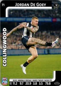 2025 Collingwood Magpies AFL TeamCoach Card - Jordan De Goey - Bild 1 von 3
