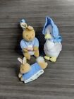 Vintage Peter Rabbit Stuffed Plush Baby Soft Rattle Toy Carseat Eden Lot Of 3