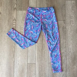 Vineyard Vines Girls Kids Swirly Seahorse Pull-On Performance Leggings 7P0216 M - Picture 1 of 7
