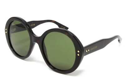 Gafas de sol Gucci para mujer redondas de plástico Habana 54 mm lentes verdes GG1081S-003 ¡NUEVAS! Foto 1 de 4