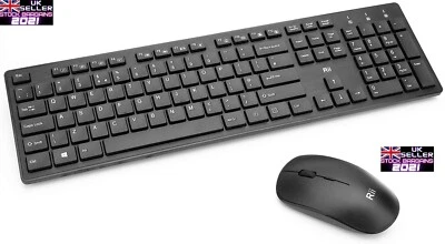 Rii Wireless keyboard and Mouse Set 2.4GHz, Full Size 104 Keys (P78) - Image 1 of 4