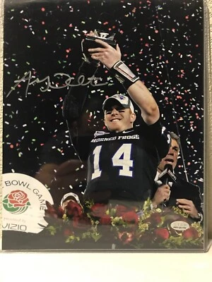 Foto GTSM assinada por Andy Dalton TCU com chifres de sapos 8x10 - Imagem 1 de 3