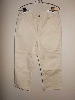 Pantalones capri Appleseed's para mujer talla 8 beige estilo jean entrepierna 21" Foto 1 de 4