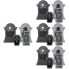  16 Pcs Resin Mini Tombstone Ornament Grave Headstones Yard Decorations
