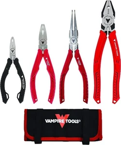 Juego extractor de tornillos VT-001-S4BP VAMPLIERS, 4 piezas removedor de tornillos despojado con bolsa - Imagen 1 de 11