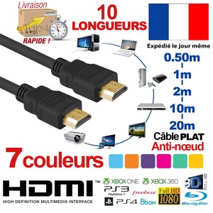 HDMI CABLE V2.0 0.50M 1M 2M 5M 10M 20M HIGH SPEED 4K 2160P 3D ULTRA HD PS4 XBOX