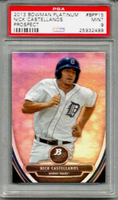 2013 Bowman Platinum Nick Castellanos Prospect PSA 9 - Image 1 of 2