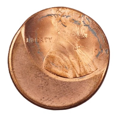 1990 1c 40% Off Center Mint Error Lincoln Cent Coin E128 - Image 1 of 2