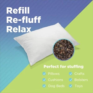 Almohada de cama de trigo sarraceno - Tela de algodón orgánico y relleno almohada suave para dormir - Imagen 1 de 34