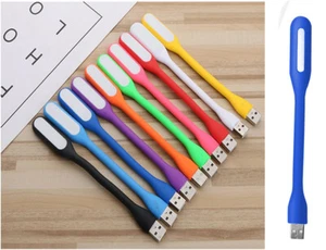 Portable Flexbiable WHITE LED USB Light Super Bright Night Reading Lamp BLUE - Bild 1 von 8