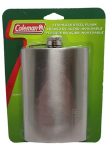 Coleman Stainless Steel Flask 8oz Gold NEW Sealed Camping Hiking - Picture 1 of 2