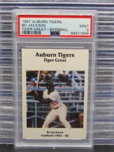 1987 Auburn Tigers Baseball Bo Jackson Tiger Great XRC Rookie RC PSA 9 MINT