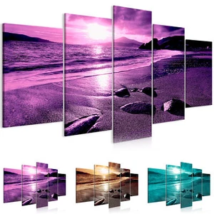 SEA BEACH LANDSCAPE Canvas Wall Art Image Photo Print c-B-0492-b-n - Picture 1 of 4