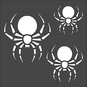 1-5,5x5,5 Zoll Schablone, (VE-72) Spinnen (6mil)***** - Bild 1 von 2