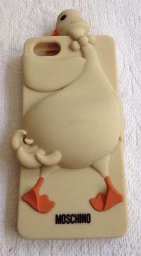 Cover Originale MOSCHINO IPhone 5 5s e iPhone SE Oca Beige Collana Perle