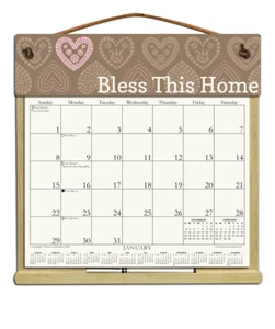 BLESS THIS HOME CALENDAR HOLDER-REFILLABLE EVERY YEAR!  - Picture 1 of 1