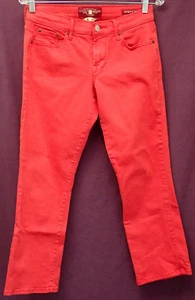 LUCKY BRAND sz 4/27 "SWEET N' CROP" RED JEANS measures 28" x 25" (#129) - Picture 1 of 8