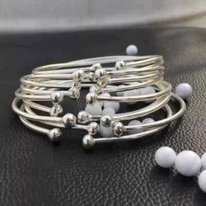 Thick West Indian Set Of 7 Handmade Bangle 925 Sterling Silver Cuff Bracelet MJ3 - Picture 1 of 4