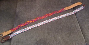 Cinture multicolore da donna intrecciate/tessuta ~ usate~2 qty. - Foto 1 di 10
