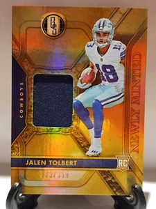 2022 Panini Gold Standard Jalen Tolbert RC Jersey Relic /399 #NMM-JTO Cowboys  - Picture 1 of 3