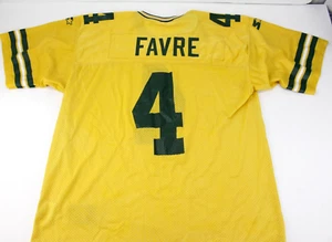 Vintage Starter Brett Favre #4 Jersey Size 52 Green Bay Packers Yellow Gold - Picture 1 of 7