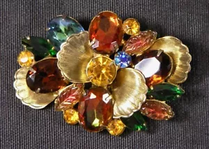 Vintage Strass Brosche - Bild 1 von 2