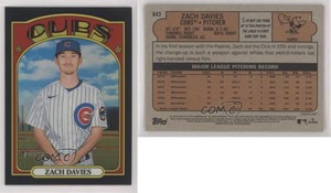 2021 Topps Heritage High Number Chrome Black Border Refractor /72 Zach Davies