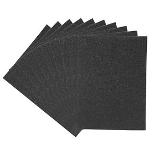 Glitters Cardstock, 10Sheets A4 Sparkling No-Shed Shimmer Glitters Paper, Black
