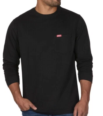 Coleman XL Men's Rugged Workwear Long Sleeve Crew Neck Chest Pocket Tee Foto 1 de 4