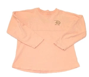 Disneyland Paris Spirit Jersey Peach Glitter Shirt Girls Youth 12 A Medium - Picture 1 of 16