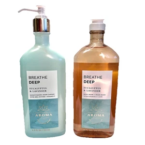 Bath & Body Works Aromatherapy Breathe Deep Eucalyptus Lavender Wash Lotion Set - Picture 1 of 1
