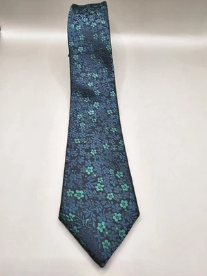 Corbata Egara verde con patrón geométrico floral para hombre 58 x 2,5 pulgadas Foto 1 de 4