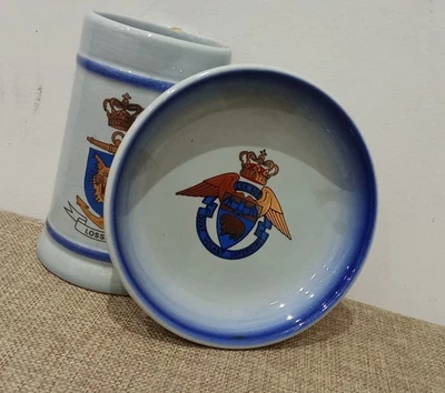 Søholm Militär Bierkrug,Tasse Untertasse Royal Dänische Air Force Vintage Dekor. - Bild 1 von 4