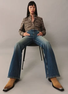 NEU MANGO MNG 229 $ TABAK METALLIC SPITZ ZULAUFEND WILDLEDER STIEFELETTEN GRÖSSE 39 US 8,5 - Bild 1 von 7