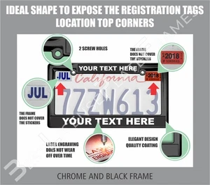 Custom Personalized Heavy Duty Metal Laser Engraved Car License Plate Frame wit - Picture 1 of 113